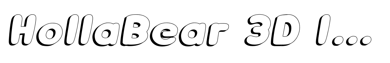 HollaBear 3D Italic